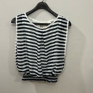 NWT 5th Culture navy and white striped camisole size S